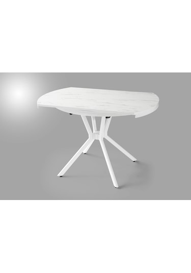 Bade Mdf Oval Highgloss Açılır Mutfak Masası 73x120 001