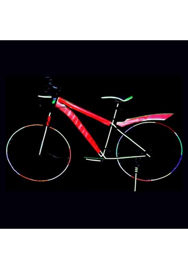 Sarı Bisiklet Motosiklet Güvenlik İşareti Yansıtıcı Etiket Bant Yapışkanlı Uyarı Çıkartması