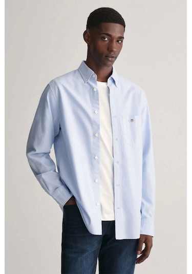 Gant Erkek Mavi Regular Fit Gömlek Mavi
