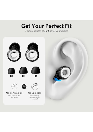 Gürültü Azaltıcı Kulak Tıkacı, Gürültü Azaltma Ve İşitme Koruması 25-28 Db, 6 Çift K/o/b Siyah