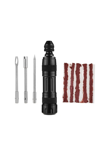 Teltree Yapıştırıcısız Hızlı Tekerlek Onarım Seti - Lastik Sökmeden Pratik Delik Tamiri Siyah