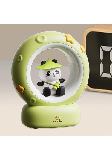 Suntek Çocuklar Gece Lambası Kreş Lambası, Dokunun Kontrol Yeşil Panda Çok Renkli