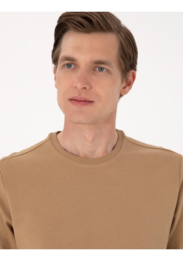 Pierre Cardin Erkek Açık Kahverengi Sweatshirt 50314054-vr002 Açık Kahverengi