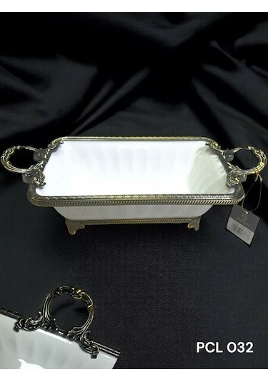 Roy King Elegance Dikdörtgen Derin Sunum Tabak Antıque 37 Cm Pcl032