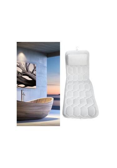 Suntek Banyo Yastığı Spa Aksesuarları Yumuşak Sırt Desteği Beyaz Diğer