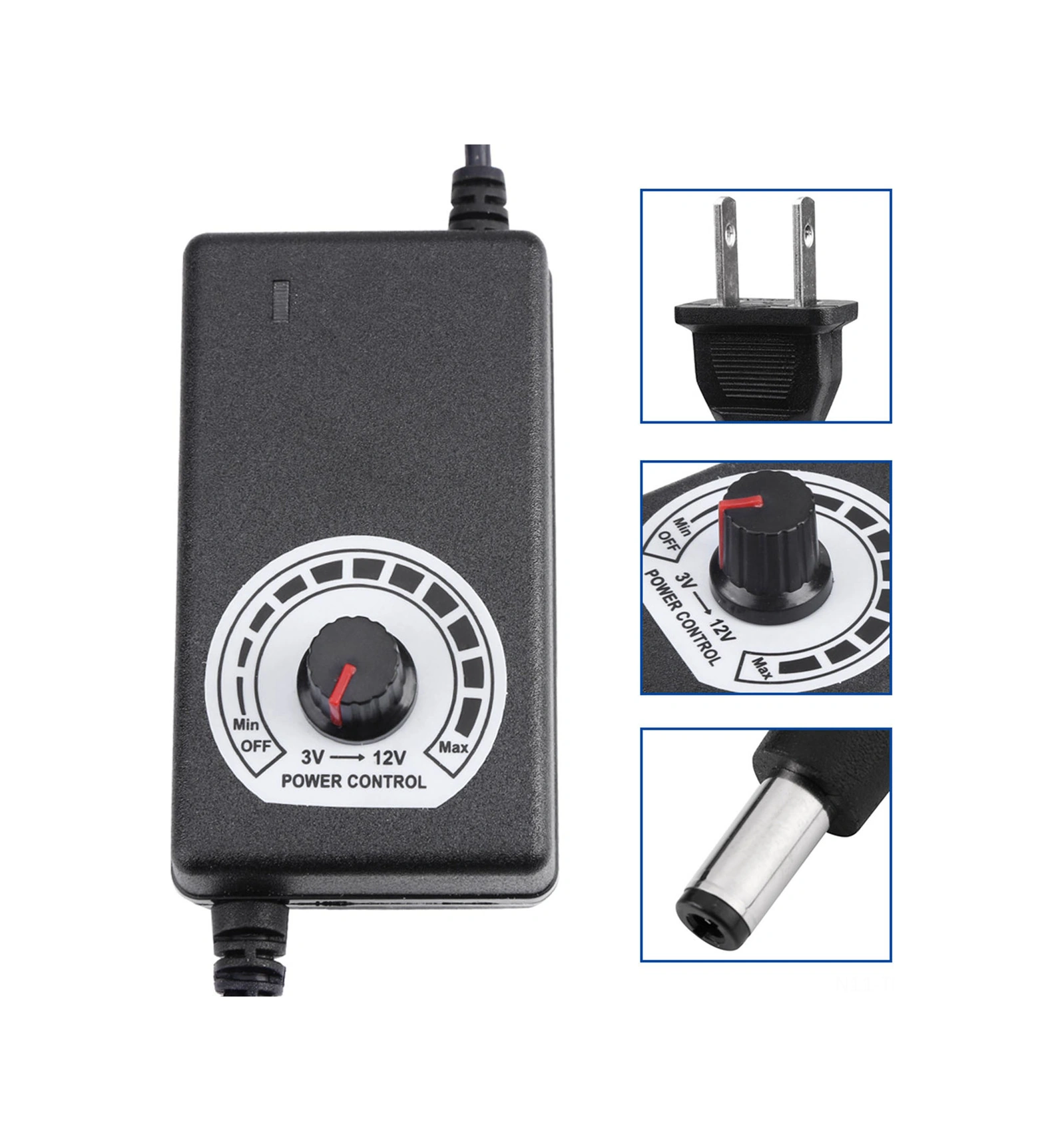 Tenfowee 3-12v Ayarlanabilir Dc Güç Adaptörü Abd Tipi, 110-240v Girişi - 2a Akım, Filtreli, Anti-parazit, Fan/su Pompa Uyumlu