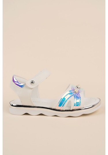GİMER - Termo Taban İnci Model Beyaz Kız Çocuk Sandalet - ONR... Beyaz