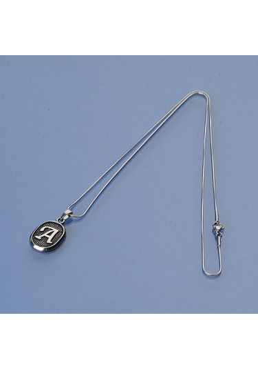 Kişiye Özel Harfli Erkek Kadın Kolye Çelik Takı Aksesuar K24 T5 Beyaz