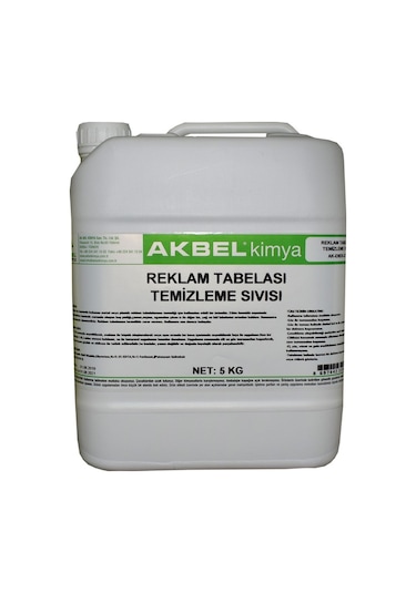 Akbel Reklam Tabelası Temizleme Kimyasalı 5 KG