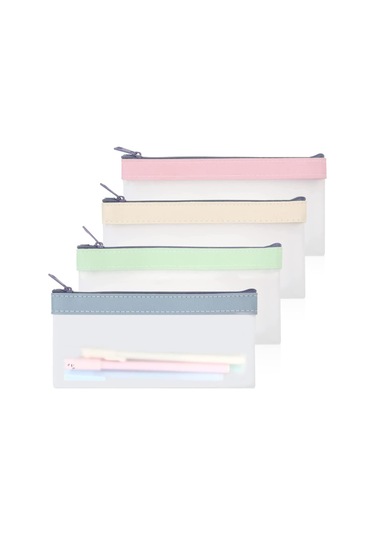 Styles Şeffaf Kalem Kutusu, Basit Moda Kalem Kutusu, Su Geçirmez Taşınabilir Kozmetik Çantası, Yetişkin Kırtasiye Malzemeleri, Kağıt Torba Diğer