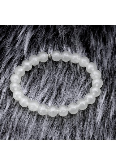 Beyisa Küre Kesim Gece Yanan Işıklı Fosforlu Toz Kehribar Bileklik Kedi Gözü Toptan Beyisa Bileklik