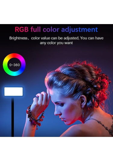 Andoer Y140 Rgb Cep Video Konferans Led Video Işık Kiti Siyah Siyah