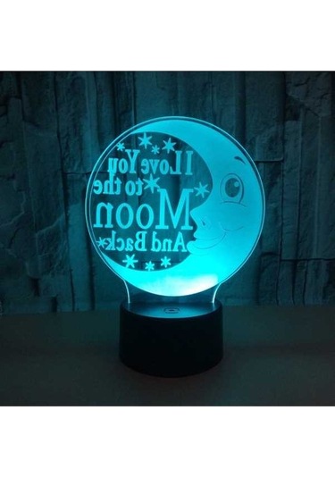 Tongxida 3d Ay Işığı Gece Lambası - Çocuklar İçin Dokunmatik Led Dekoratif Gece Işığı Diğer