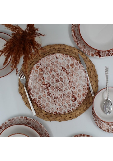 Snake 16 Parça Yemek Takımı Karamel