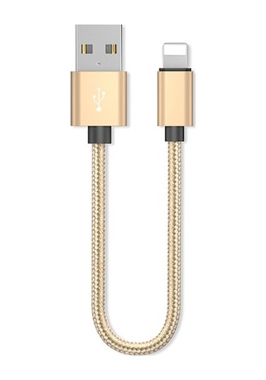 Ally Apple iPhone Uyumlu iOS 3.0A Hızlı Şarj Halat Usb Kablo 20Cm (324799018)