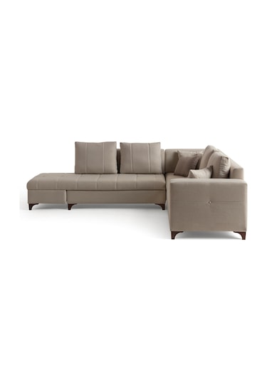 Aura Köşe Koltuk Takımı Krem Sol Köşe Krem