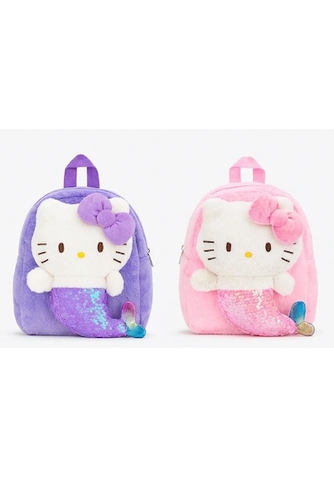 Mudanis Peluş Hello Kitty Denizkızı Sırt Çantası Alk3003 Beyaz