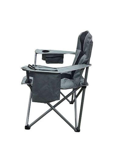 150 Kg Taşıma Kapasiteli Xxl Elite Buz Çantalı Kamp Sandalyesi Gri