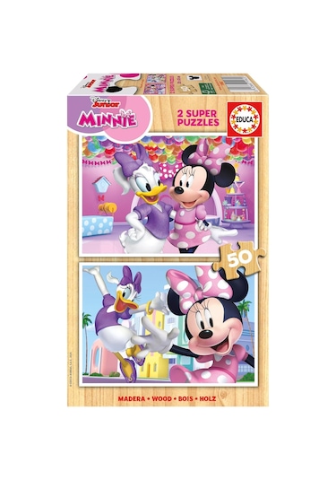 Educa 2x50 Parça Kız Çocuk Disney Minnie Mouse Puzzle/yapboz - 4-6 Yaş 1 Adet