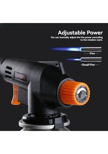 Trendooze Gaojunshop01 Kamp & Ev Gazlı Üfleç, Derin Alev Ayarı, Koyu Gri Koyu Gri