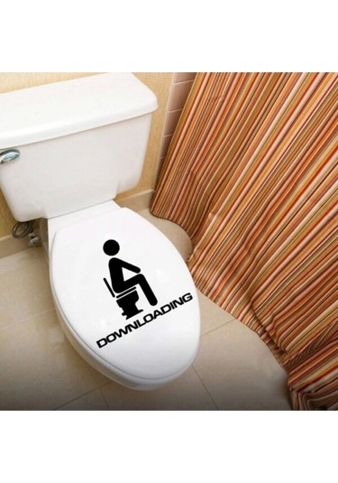 1 Parça Tuvalet Sticker Yaratıcı Su Geçirmez Duvar Sticker Tuvalet Çıkartmalar