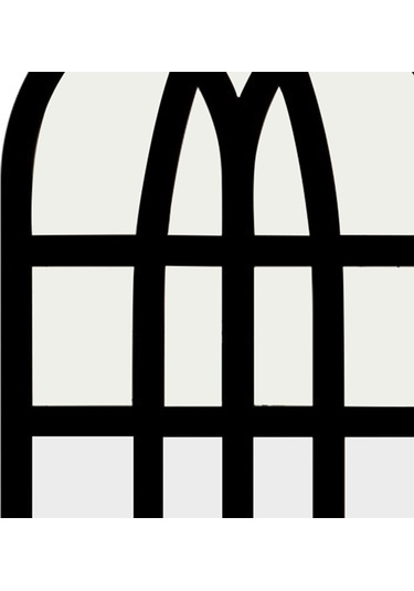 Suntek Kemerli Bölmesi Ayna Duvara Monte Dekoratif Akrilik Camı Siyah