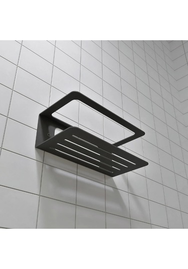 Hvngroup Metal Banyo Şampuanlık Askısı, Duş Rafı Siyah