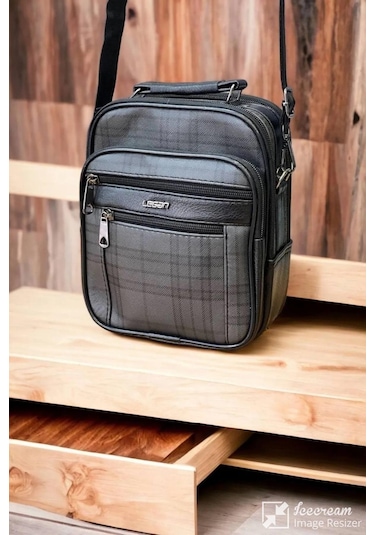 Erkek Çelik Kasalı Çapraz Çanta Kükük Boy Siyah