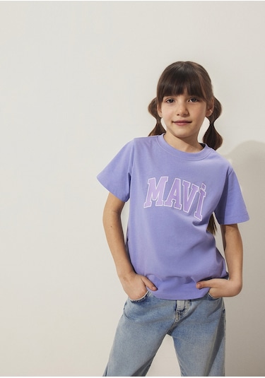 Mavi - Mavi Logo Baskılı Mor Tişört 7610109-70541 Mor