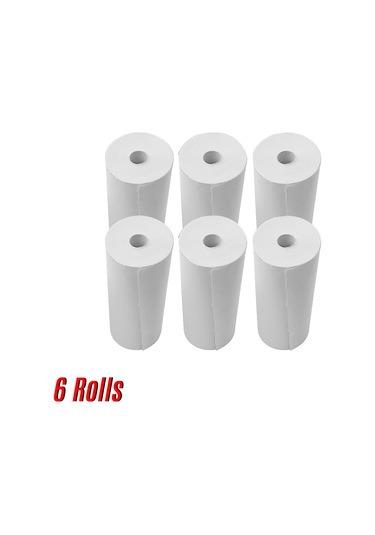 Symbee 6 Adet 80x30mm Termal Fatura Yazıcı Kağıdı - Ofis Ve Perakende İçin Termal Yazıcı Kağıdı Seti