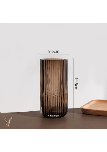 Lıgna Amber Cam Vazo - 19,5 Cm Amber