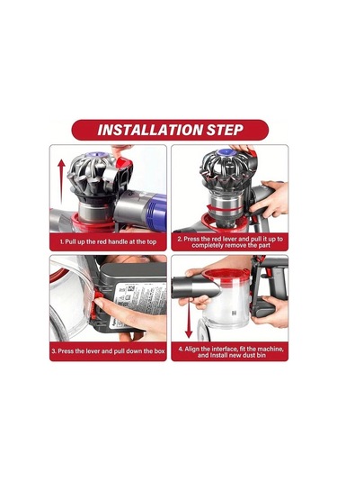 Fochsia 2pack Ds V7 Sv11 V8 Sv10 Elektrikli Süpürge Toz Haznesi Yedek Parça Aksesuar 967699 01