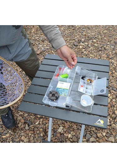 Gci Outdoor Compact Katlanır Kamp Masası 20 - Siyah Gri - Siyah