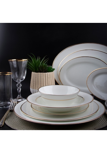 Evaliza Classic Gold 60 Parça 12 Kişilik Yemek Takımı