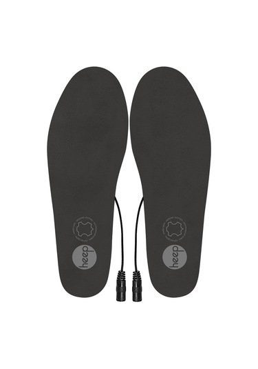 Elektrikli Taşınabilir Kablolu 35-45 Numara Deri Gri Isıtıcılı Ayakkabı Tabanlığı Gri