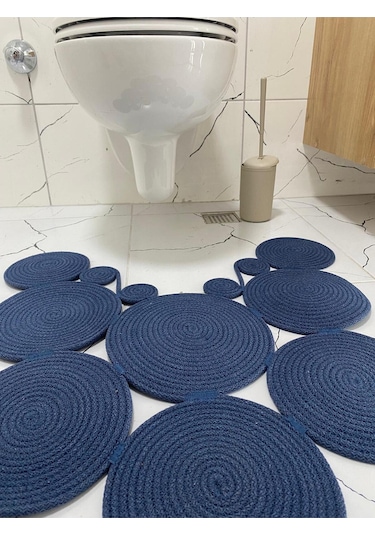 Jüt Klozet Önü Paspas 65 X 70 Lacivert