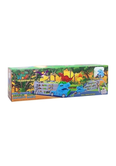 45 Cm 2 İn 1 Arabalı Dinazor Tır 1825 Mavi