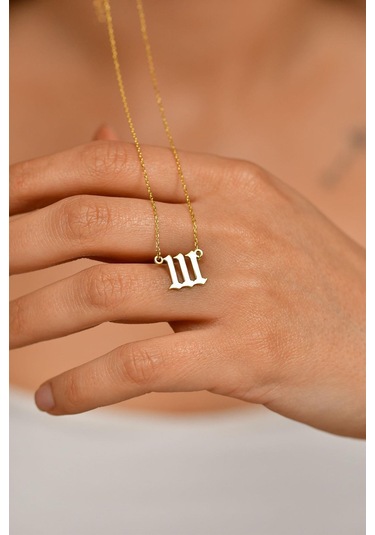 Erdobia Gold 111 Melek Sayısı Gümüş Sezgi Kolyesi N10194