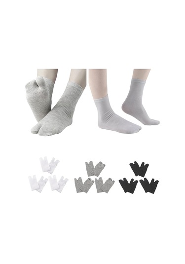 Homyl 3 Çift Elastik Pamuk Tabi Çorap 2 Parmak Arası Terlik