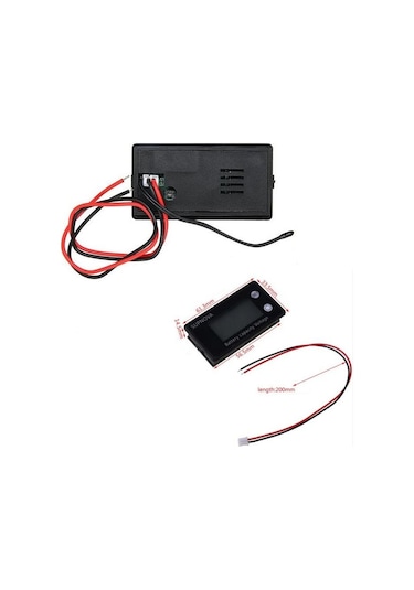 Dijital Akü Voltaj Ve Seviye Ölçer 6133a 8-100v Dc Termometre + Alarm Renkli Ekran Panel Tip