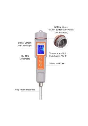 Tongxida Toprak Test Cihazı, Arka Işık Ekran, Ec/tds/sıcaklık, Çiftlik Ve Meyvecilik İçin, 44803110