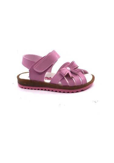 Şirin Bebe 03 Pembe Kız Çocuk Bebe Sandalet Ayakkabı