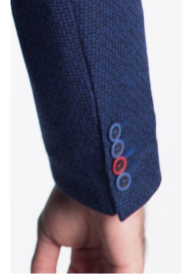Sposo 5102 Dar Kalıp Örme Kumaş Lacivert Erkek Blazer Ceket Lacivert