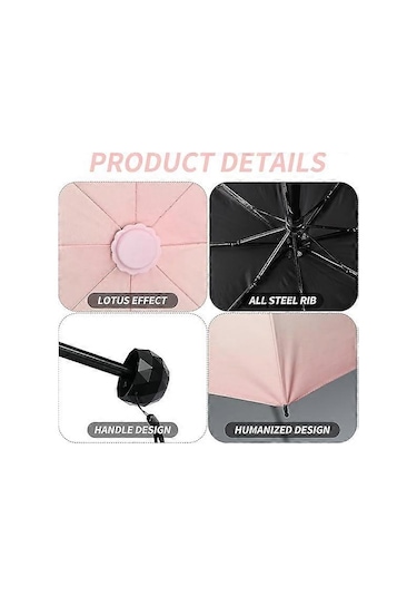 Mini Kompakt Güneş Ve Yağmur Seyahat Şemsiyesi Taşınabilir Şemsiye Katlanabilir Seyahat Rüzgar Geçirmez Şemsiye Uv Şemsiyesi Güneş Koruması İçin Diğer