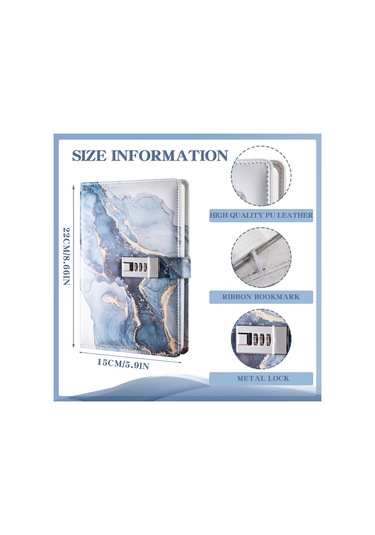 Tuomeng A5 Moda Şifre Kitabı Kilitli Yaratıcı Hesap Notu Dizüstü Şifre Kitabı-mor