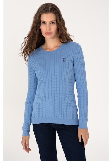 U.s. Polo Assn. Kadın Açık Mavi Kazak /triko 50313626-vr003 Acık Mavı