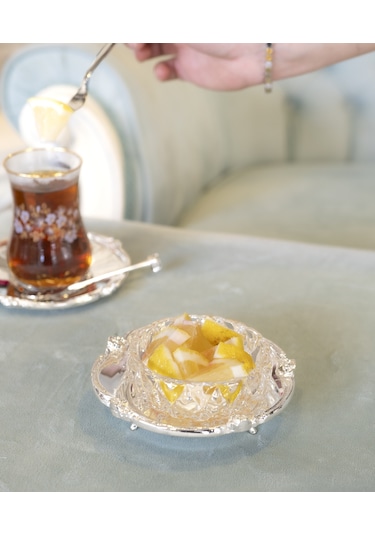 Gümüş Kaplama Limon Tabağı Gümüş