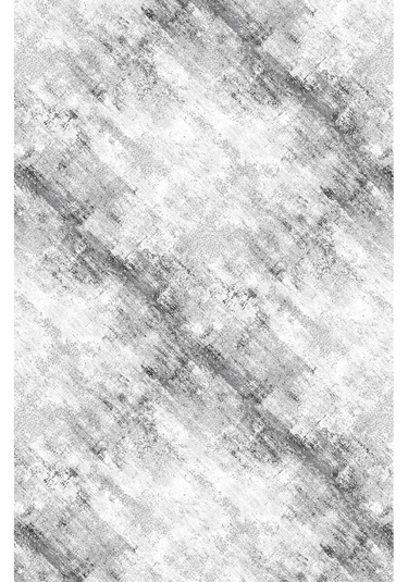 Raschel Carpet Çizgi Desenli Gri Kaymaz Taban Kalın Peluş Halı - Yolluk Gri