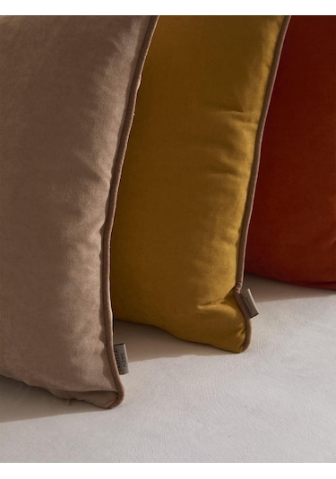 Terracoya 3'lü Kırlent Kılıf Seti Kahverengi