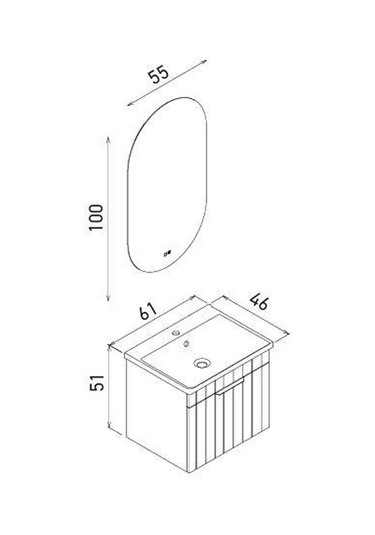 Orka Procida 60 Cm Mat Beyaz Banyo Dolabı Alt Modül Lavabo